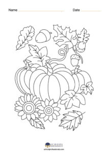 Fall Coloring Page - Free Preschool Coloring Page for Kids (PDF)