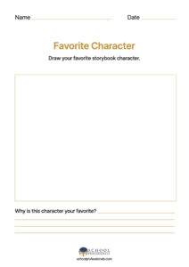Favorite Character Coloring Page - 2nd Grade Drawing Prompt
