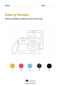 Color by number multiplication practice.